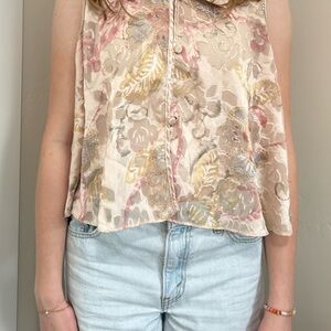 Vintage 80s floral blouse